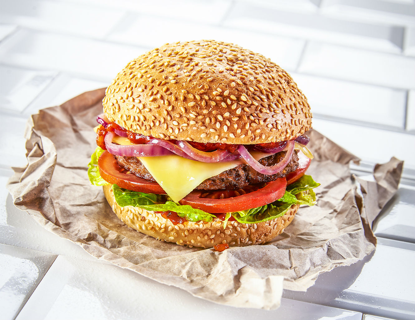 Premium cheeseburger