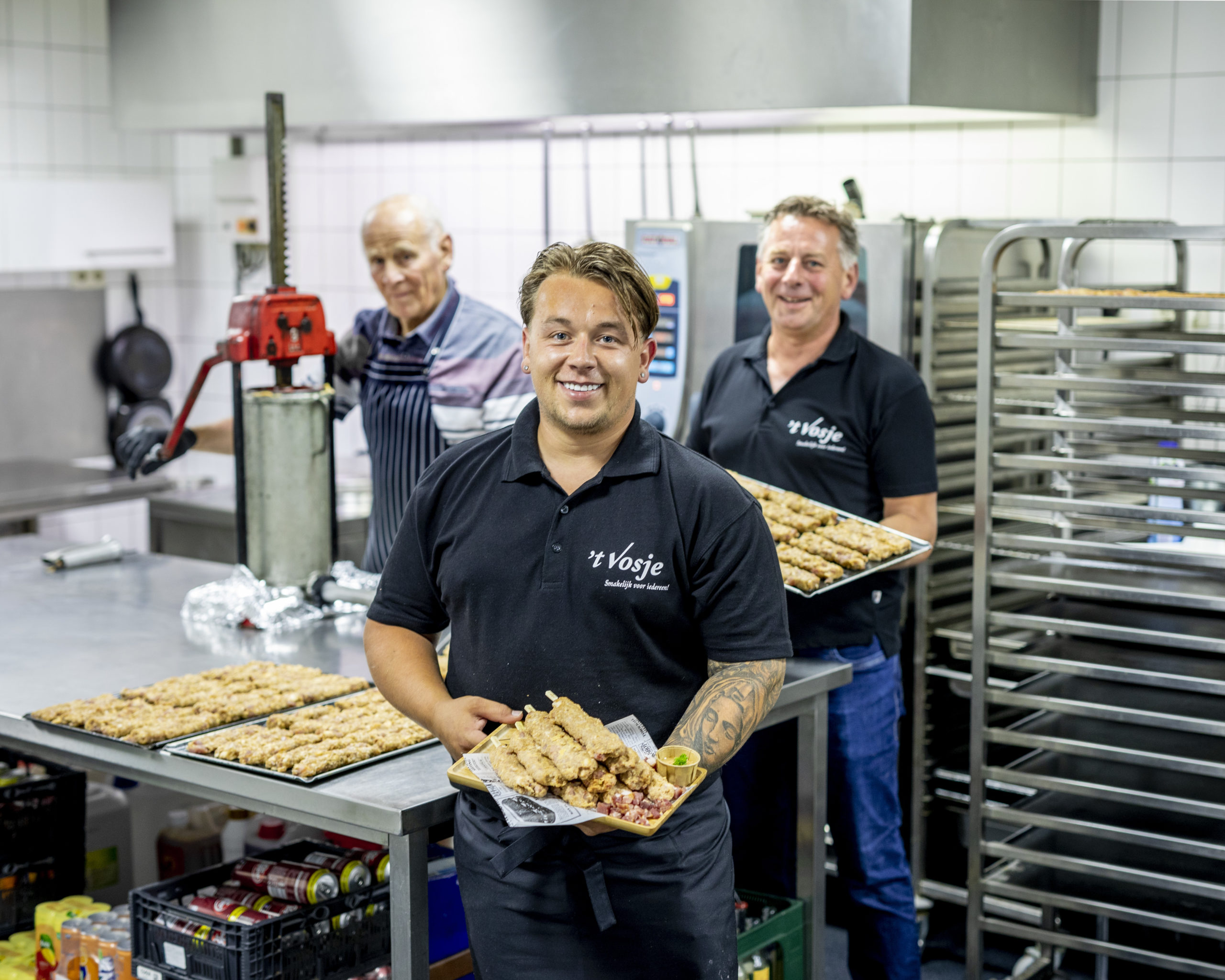 Vlnr: Ad, Patrick en Peter Vos. 