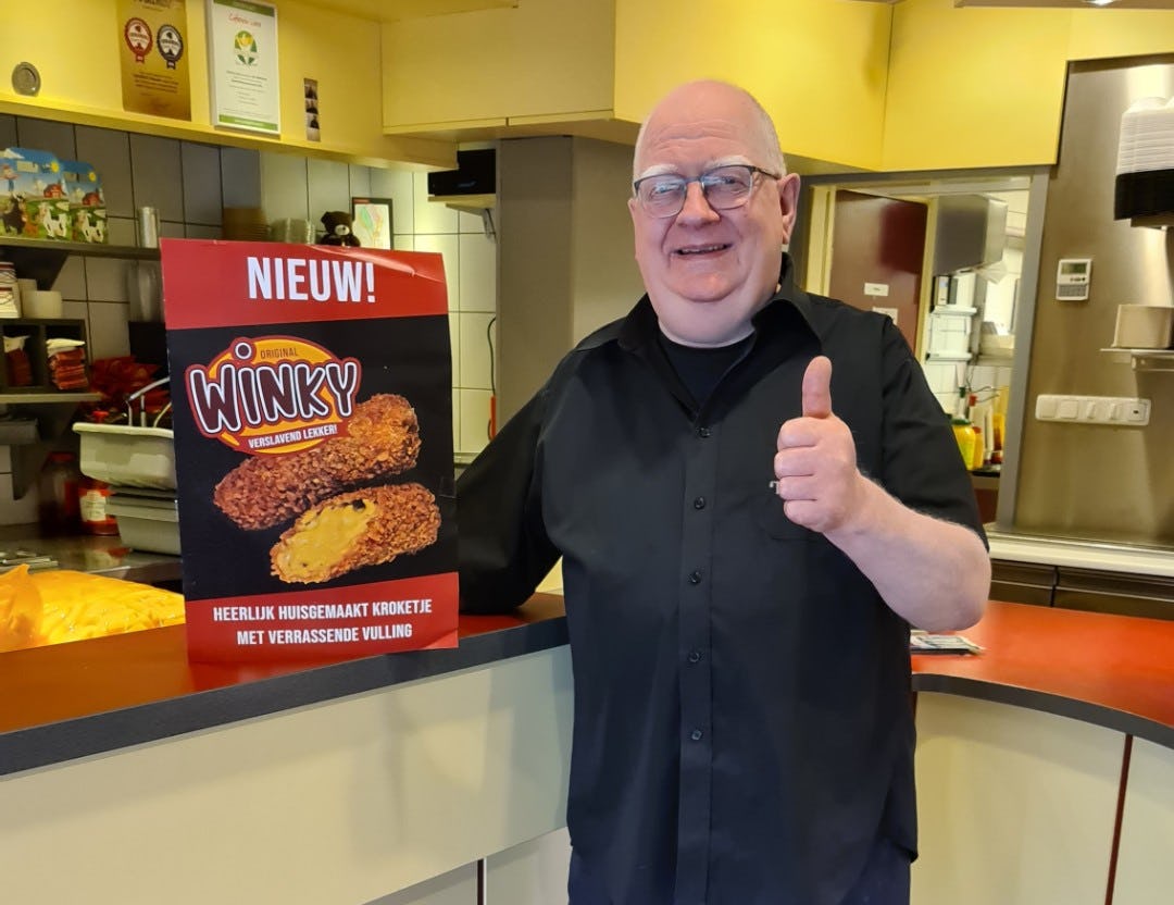 Wim Wink met zijn Winky. 'Het is gewoon een lekker ding'