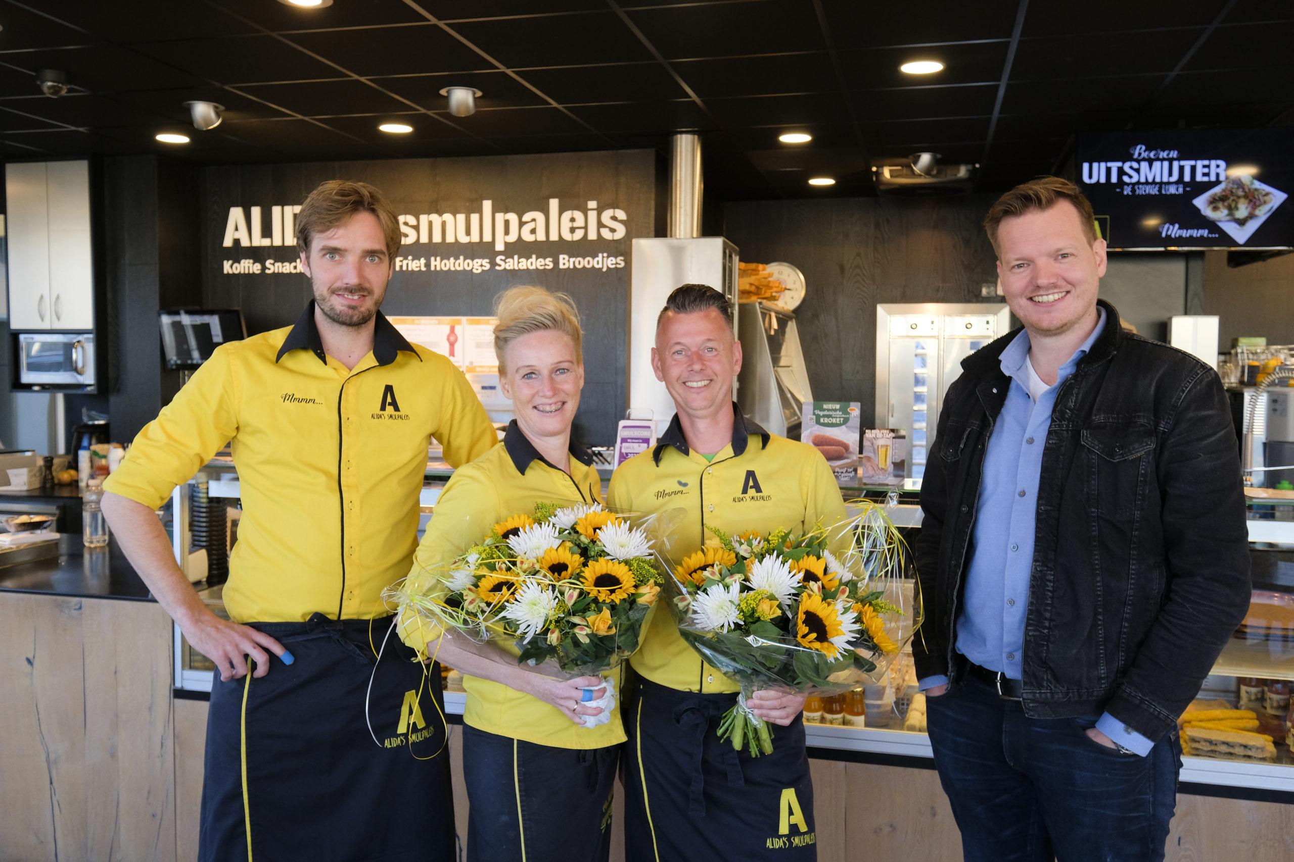 Vlnr: Jan de Groot, Alida van Dellen, Jan Willems en Arjen de Groot. Foto: VanVlietFotografie