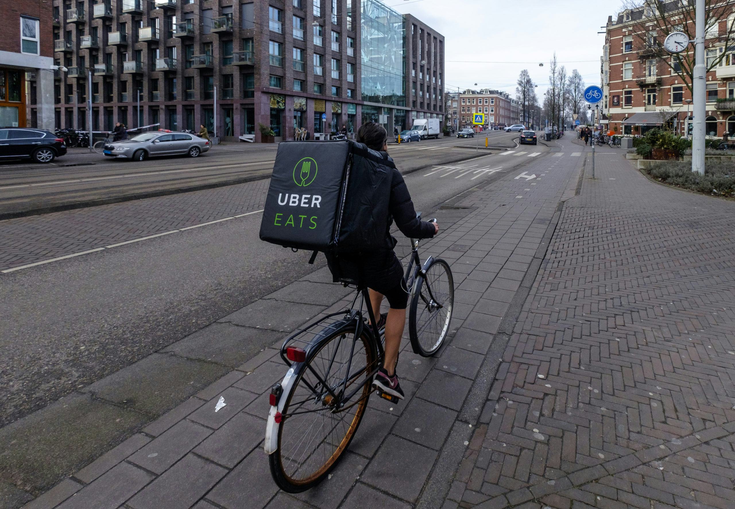 UberEats koerier in Amsterdam