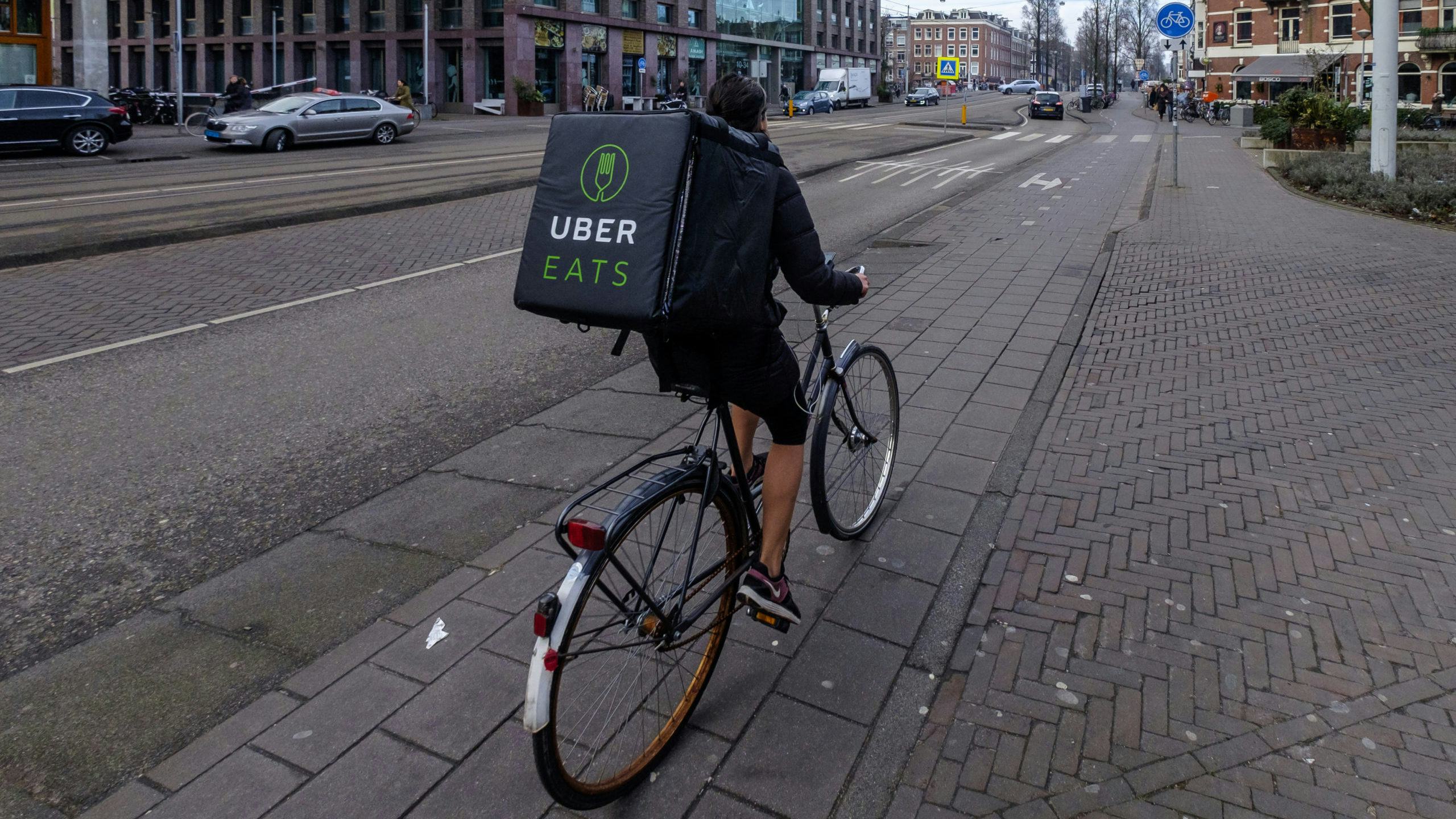 UberEats koerier in Amsterdam