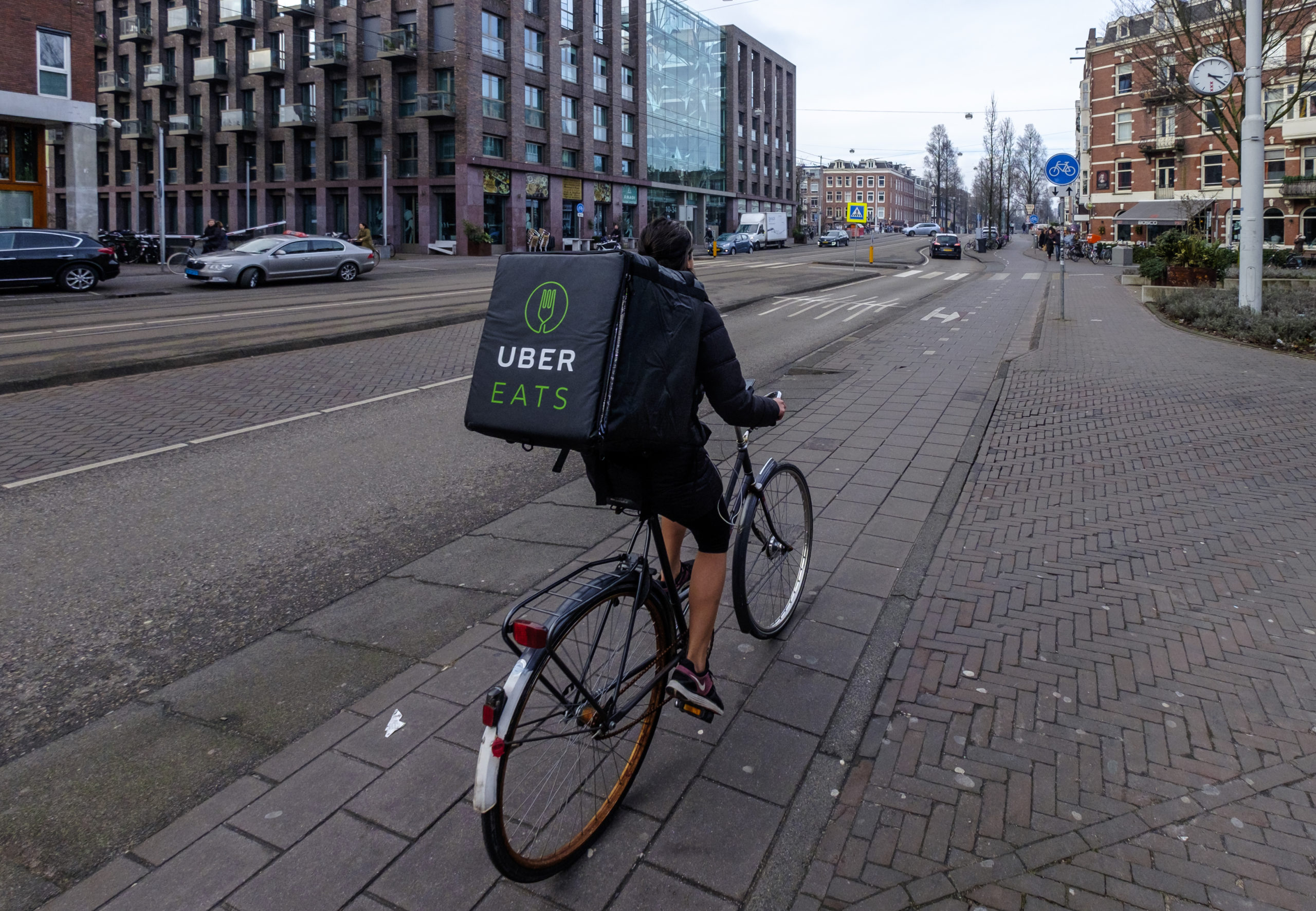 UberEats koerier in Amsterdam