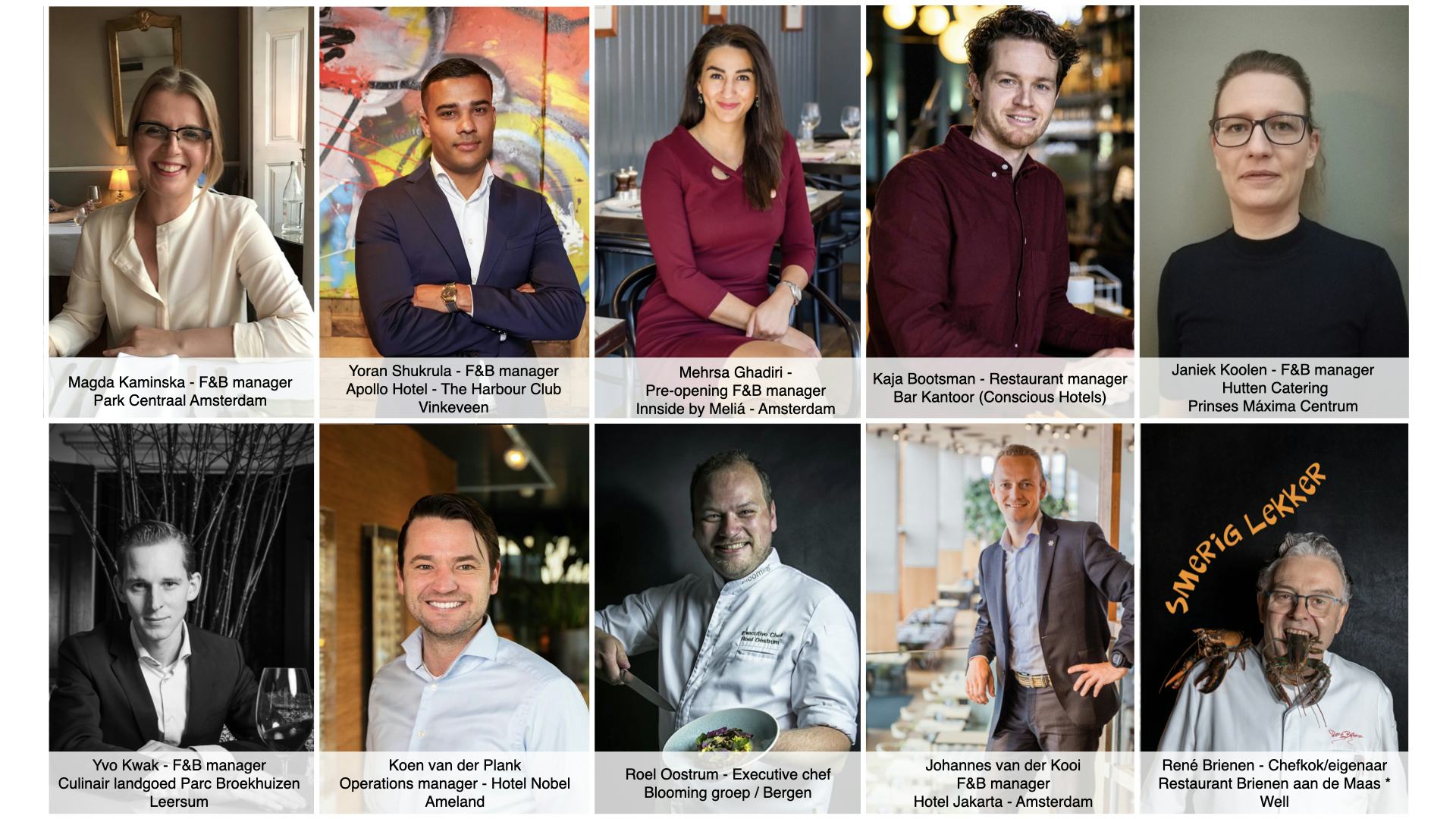 Deze 10 genomineerden maken kans op titel F&B Professional of the Year 2021