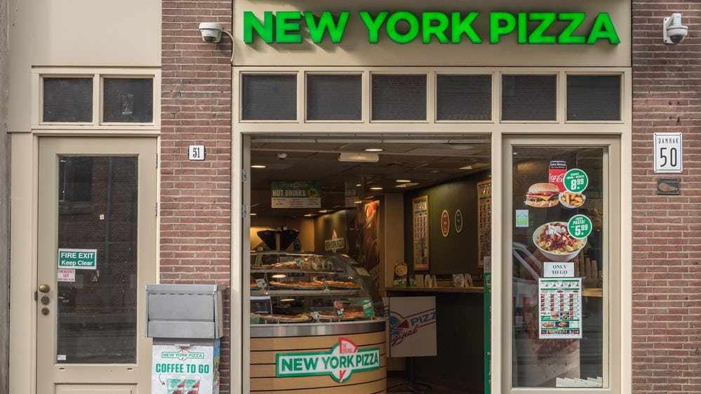 New York Pizza, Damrak, Amsterdam.