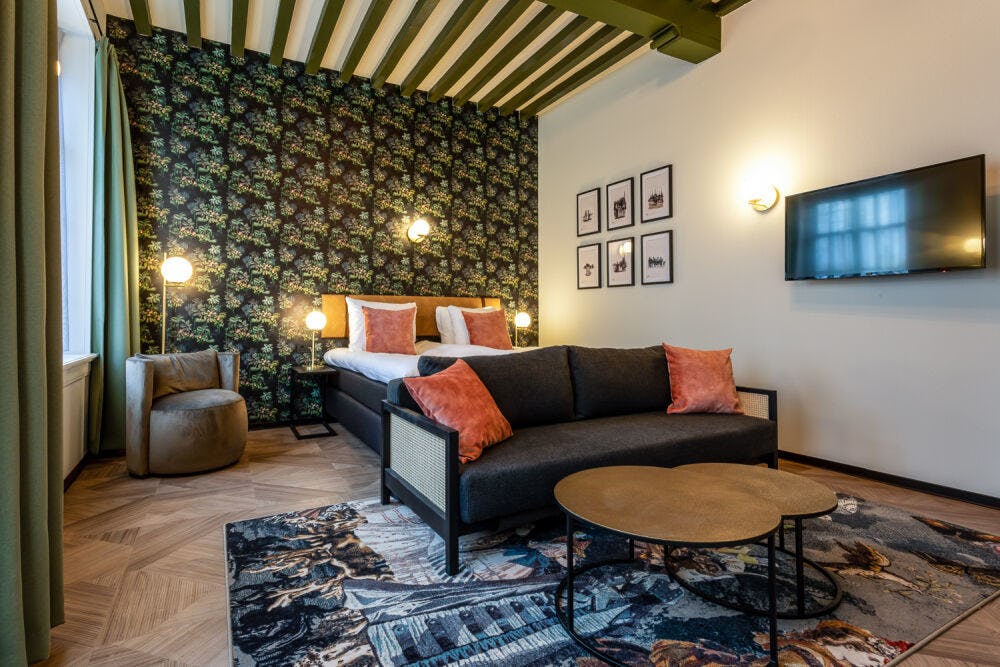 Een van suites van Hotel Rijks in Goes.
