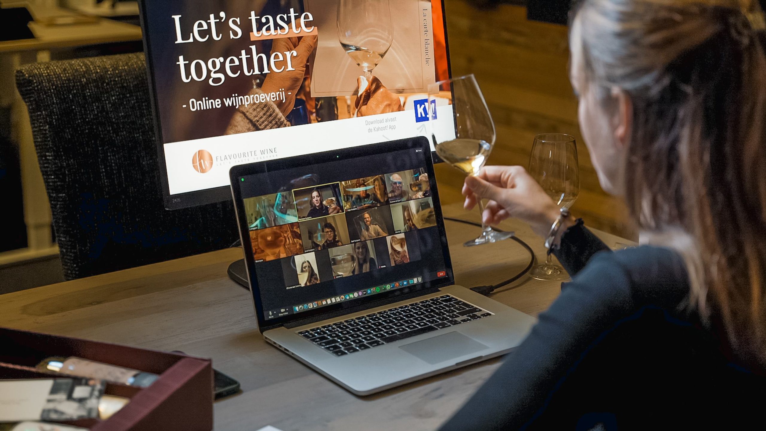 Online netwerkevent voor horecaondernemers met wijnproeverij