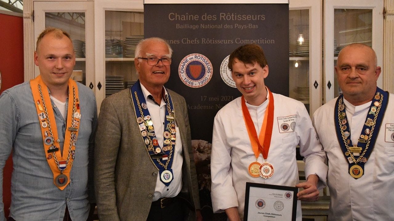 Sander de Vette wint kookwedstrijd Jeunes Chefs Rôtisseurs