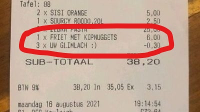 Restaurant verlaagt rekening bij glimlach van de gast