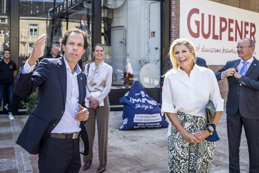 020921, Gulpen: werkbezoek Koningin Maxima aan Gulpener Bierbrouwerij. Foto: Marcel van Hoorn.
