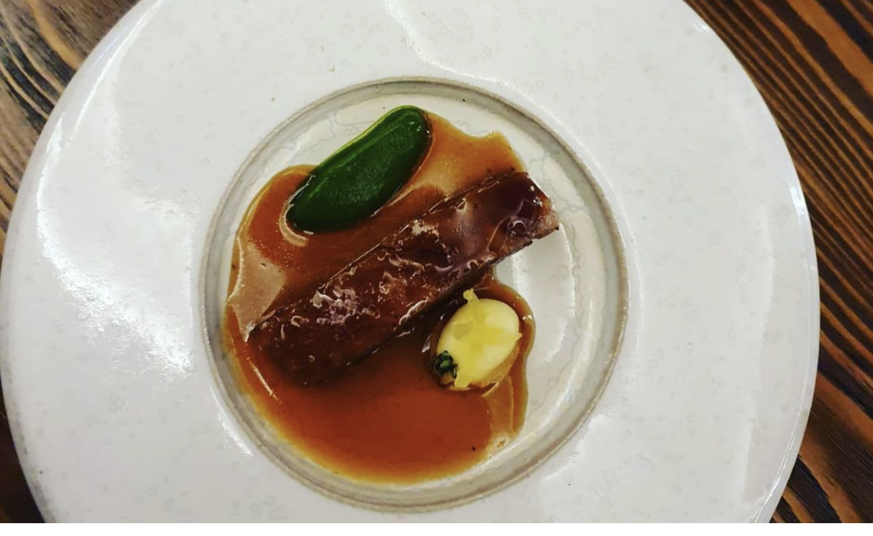 Eén van de drie bereidingen van Wagyu A5 Kobe.