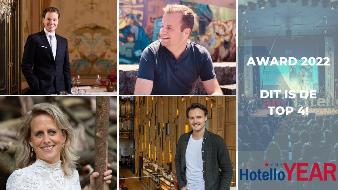 Deze vier finalisten maken kans op titel Hotello of the Year 2022