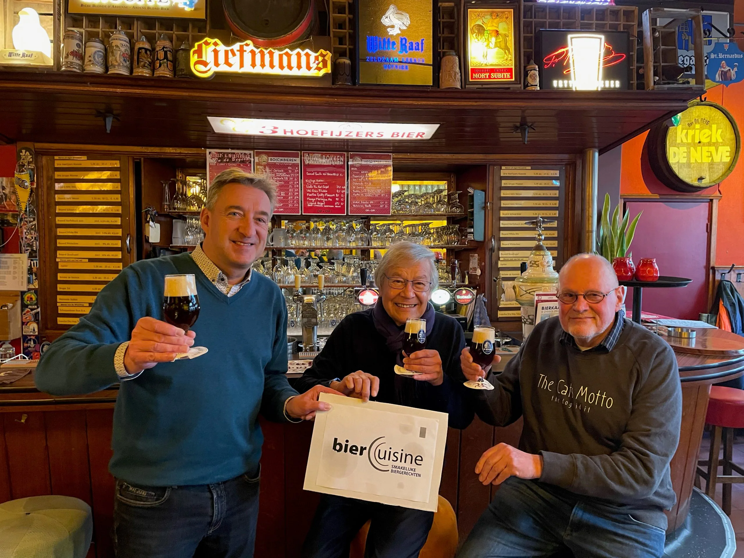 Vlnr: Fedor Vogel, Han Hidalgo en Jaap Keldermans.