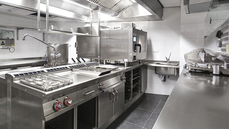 Eén van de projecten van Techno: de keuken van Grand-Café 1884 in Amsterdam