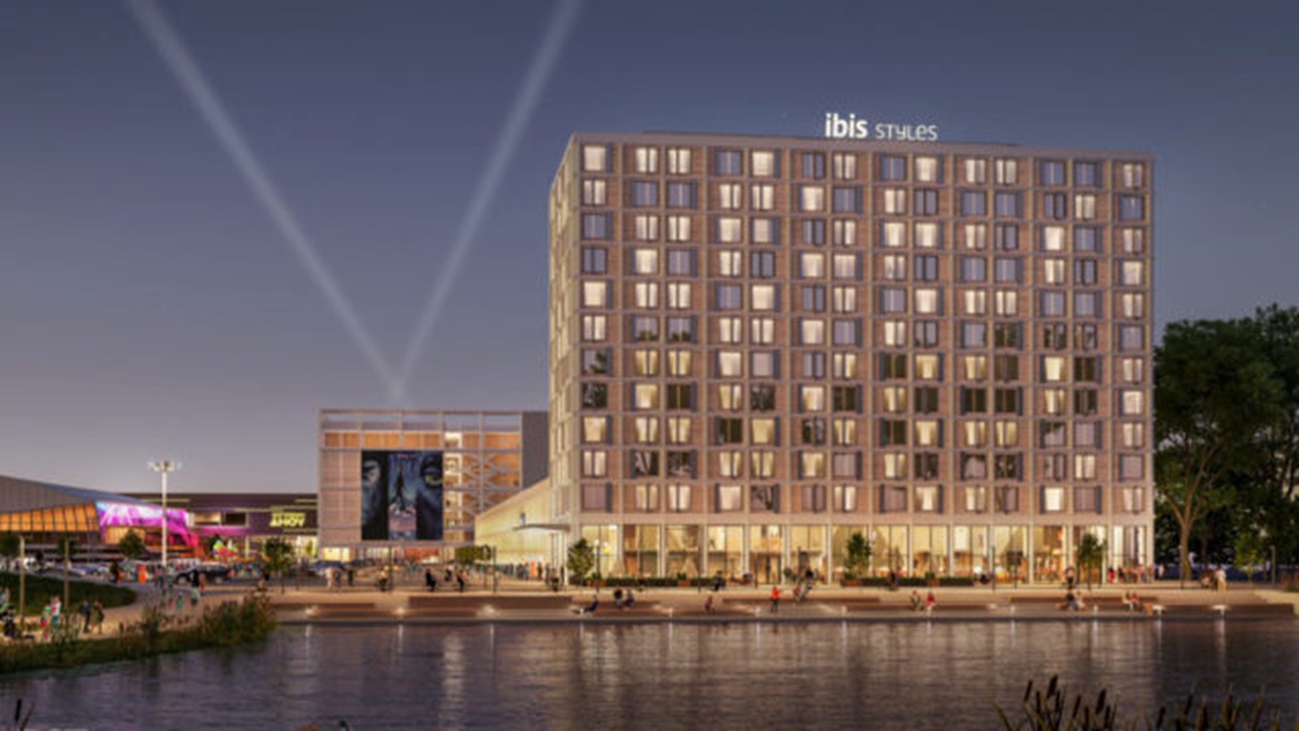 Accor-vlag op hotel naast Ahoy