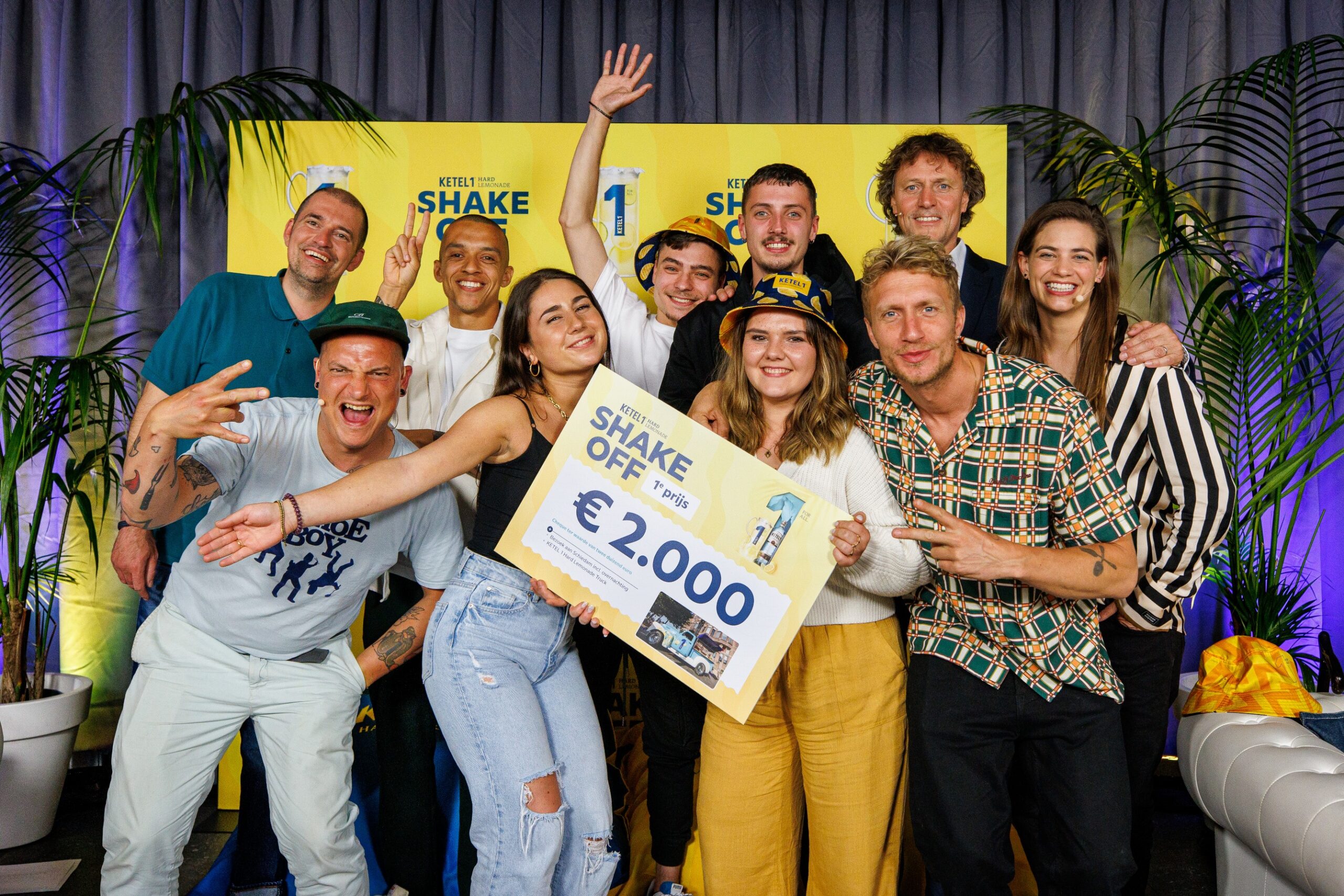Tweede plaats voor Soda Pop Shop incl jury en Joshua Nolet