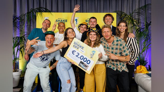 Tweede plaats voor Soda Pop Shop incl jury en Joshua Nolet