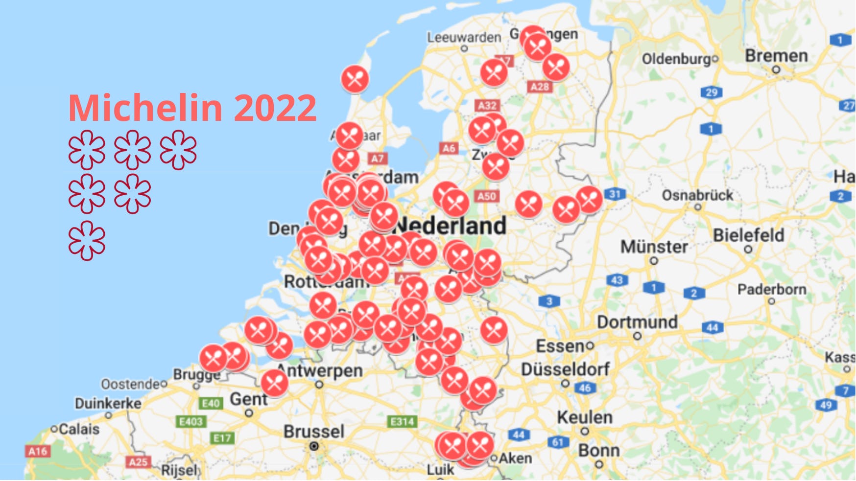 Michelin 2022: alle sterren in kaart