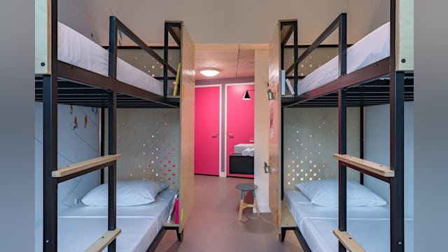 kamer, kamerinrichting, bed, stapelbed