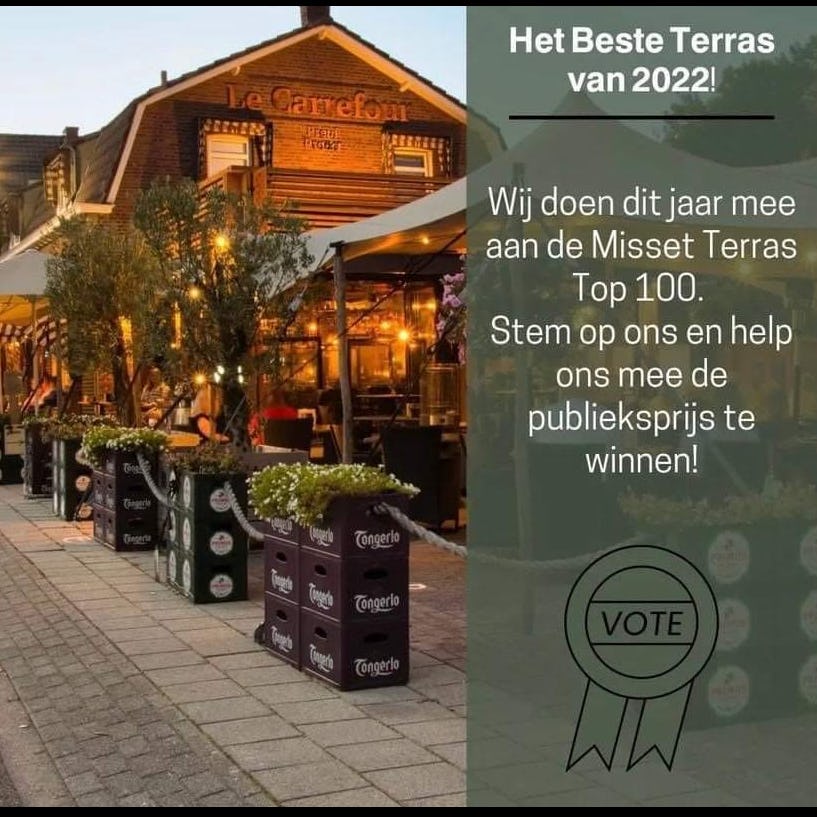Le Carrefour Sint-Odiliënberg wint Publieksprijs Terras Top 100