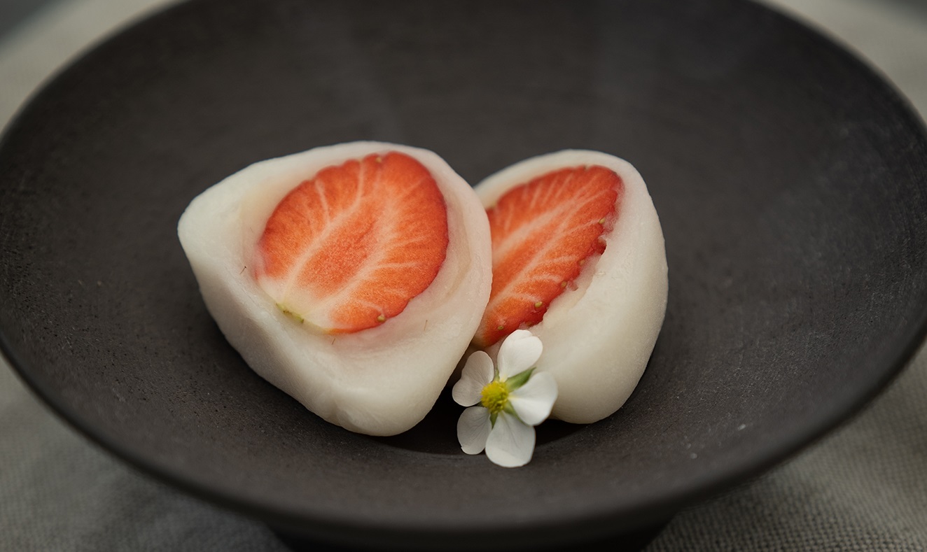 Fuku moichi aardbei bloem