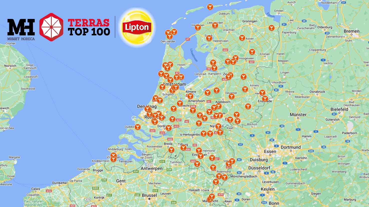 De Terras Top 100 2022 in kaart