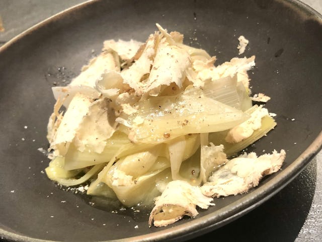 Baby Leeks, Mustard Dressing, Bellperknole