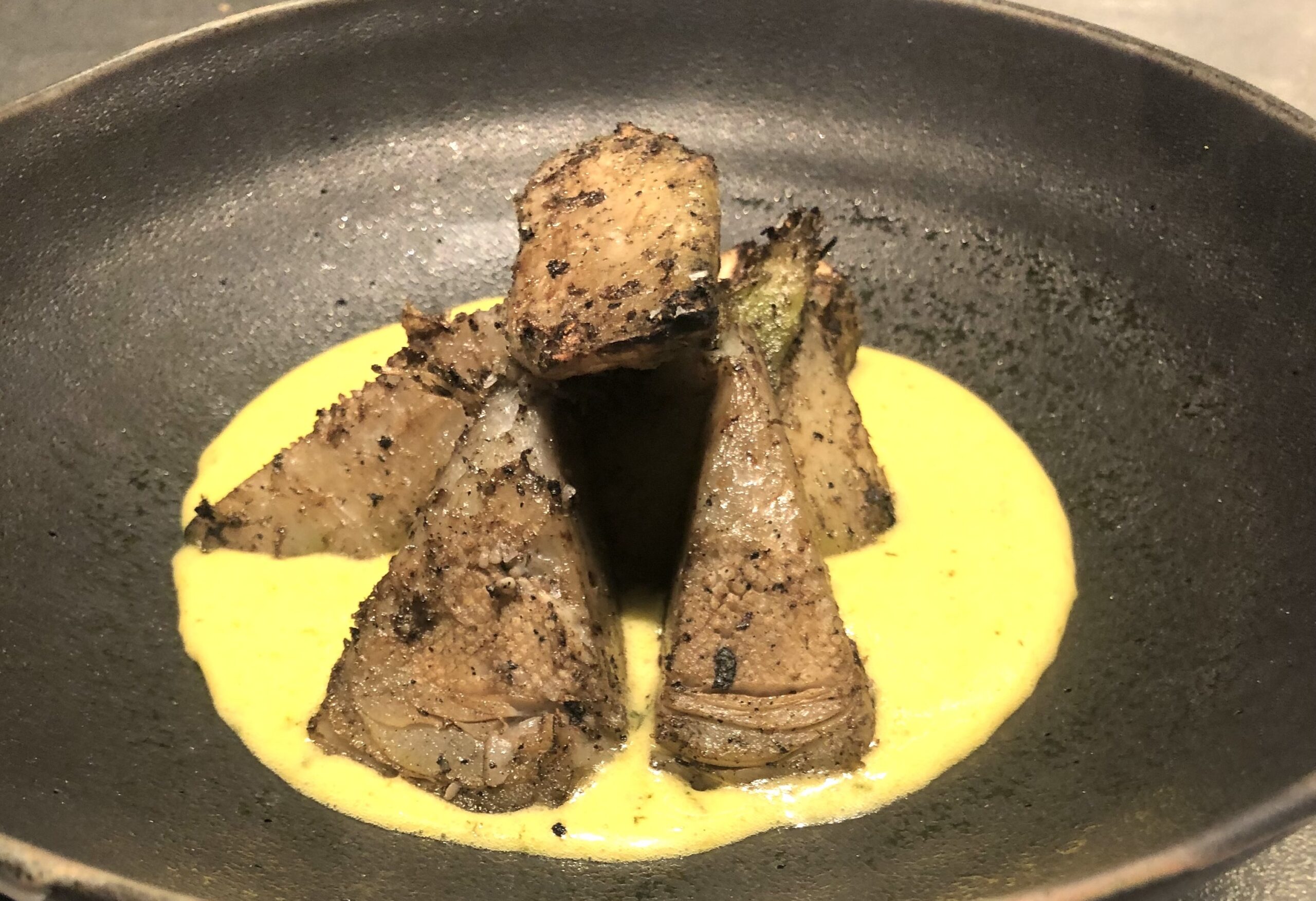 Artichoke on Amber Charcoal