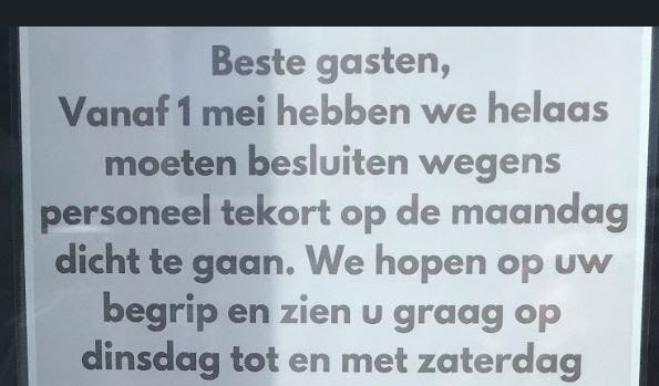 'Dan ga je toch lekker een extra dag dicht'