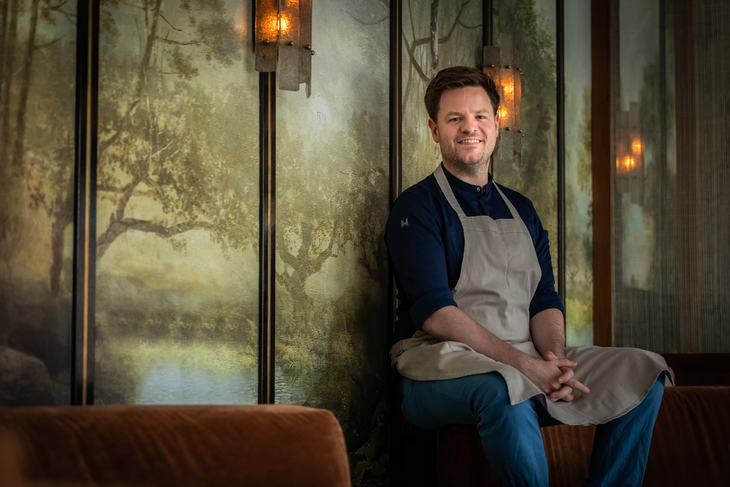 AMSTERDAM - Chef-Kok Bas van Kranen van Flore, restaurant van Hotel De L'Europe. Foto: Diederik van der Laan / Dutch Photo Agency