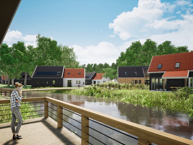 Een deel van de woningen ligt direct aan een kreek.
