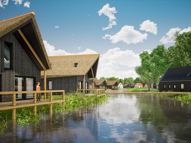 Een deel van de woningen ligt direct aan een kreek.