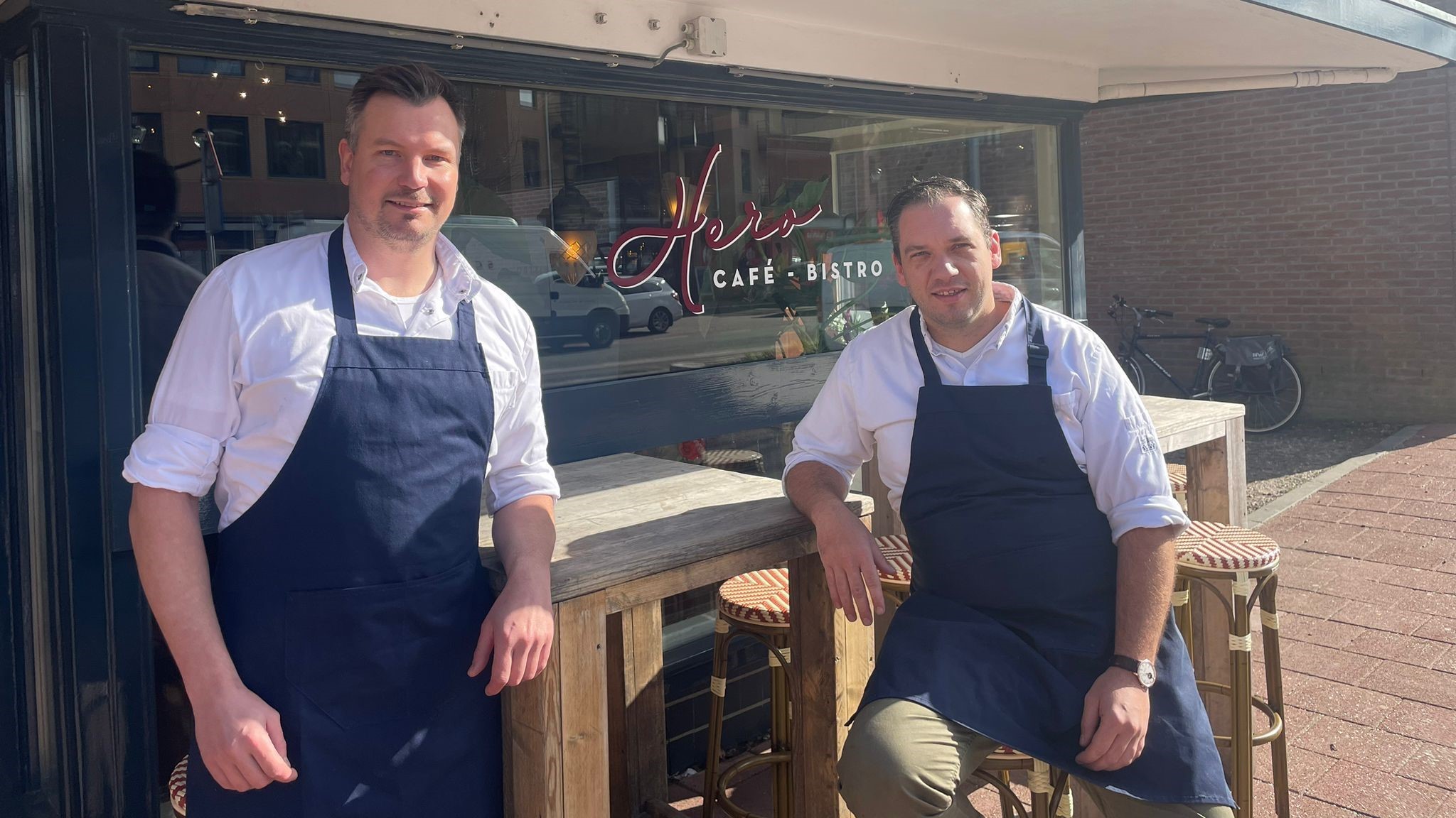 Sjoerd Kleijn (l) en Bjorn Stukje