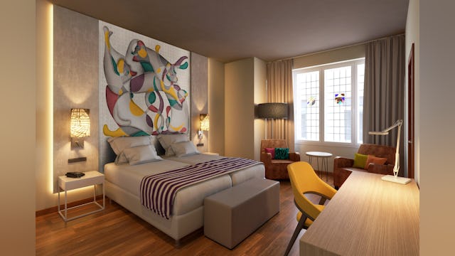 Impressie van het interieur van de nieuwe hotels.