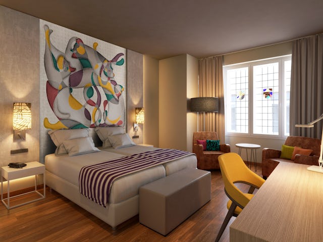 Impressie van het interieur van de nieuwe hotels.