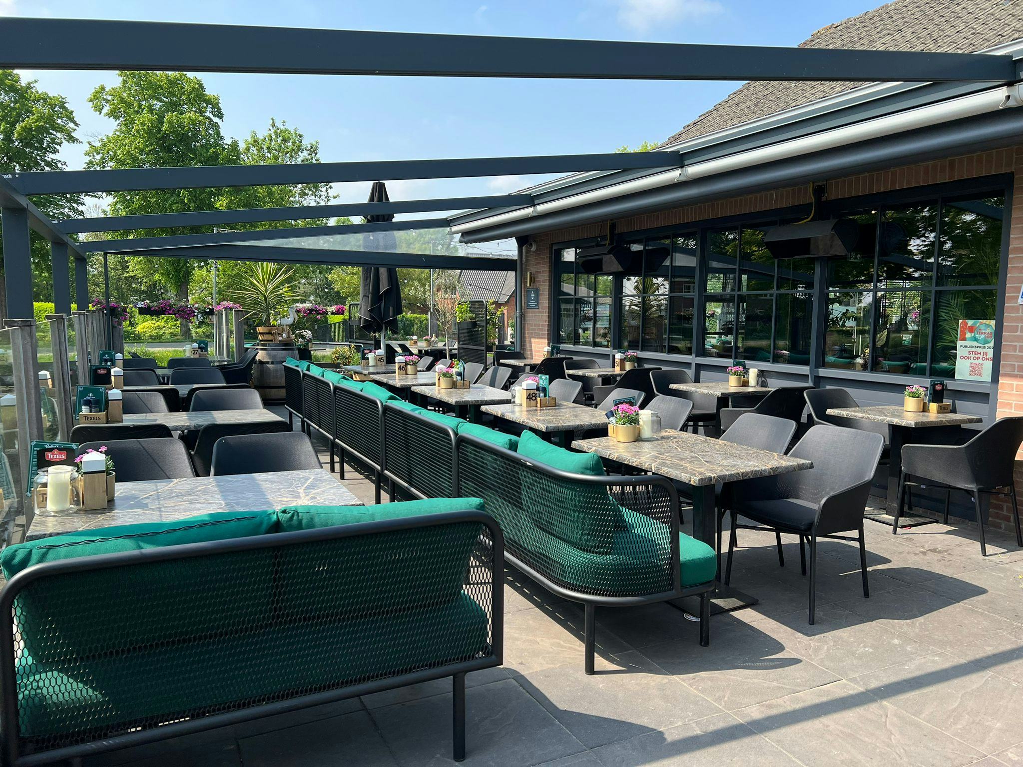 Het terras van 't Scheepje.