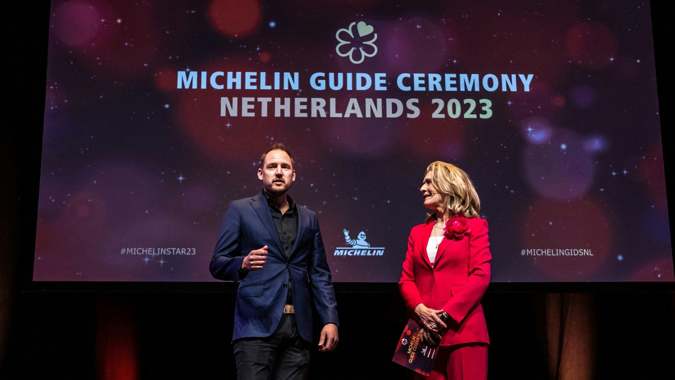 De uitreiiking van Michelin in 2023, de ceremonie verhuist van Amsterdam naar Maastricht (foto: Diederik van der Laan)