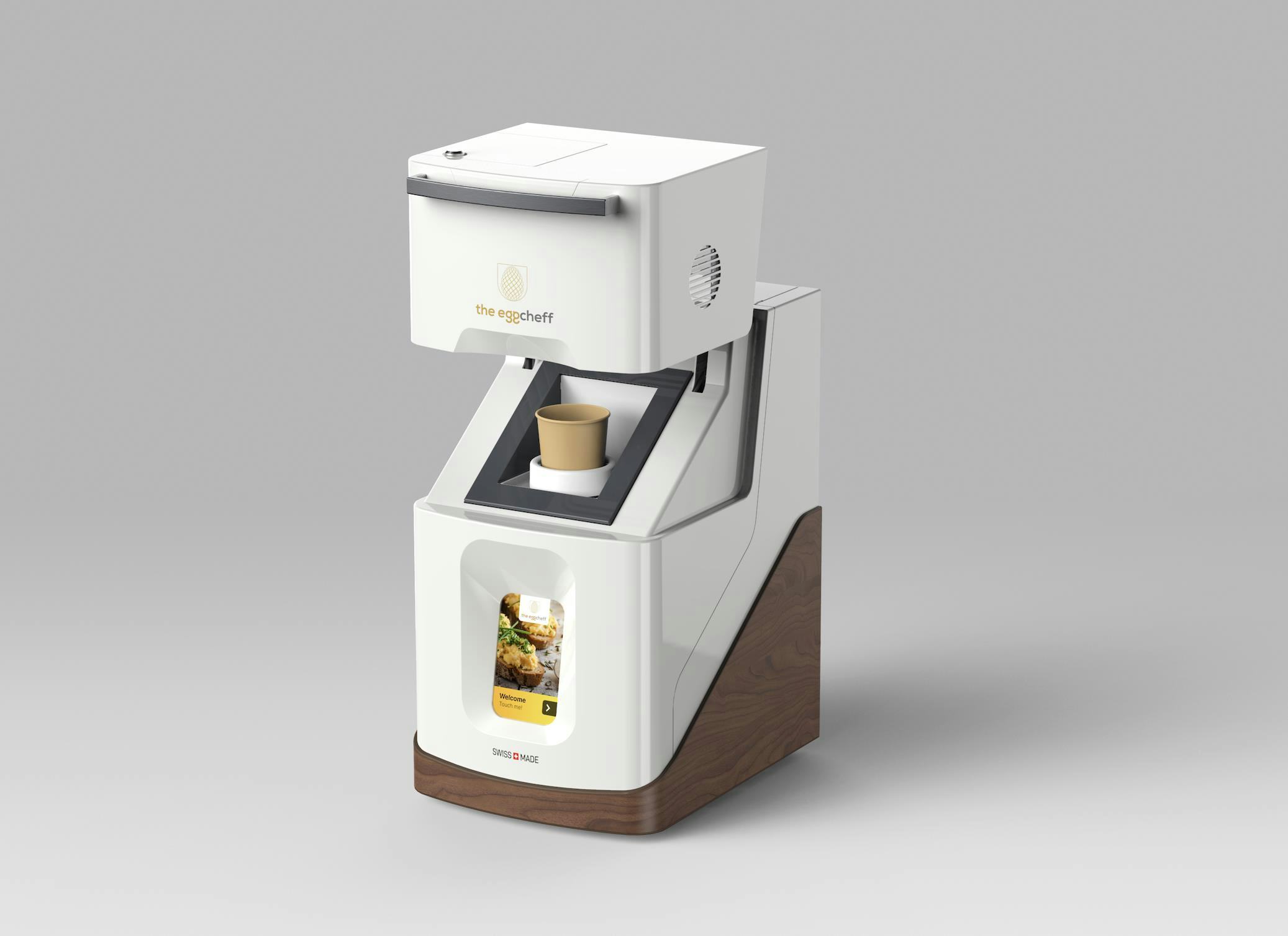 De Egg Cheff kan binnen een minuut vers gemaakte roereieren bereiden.