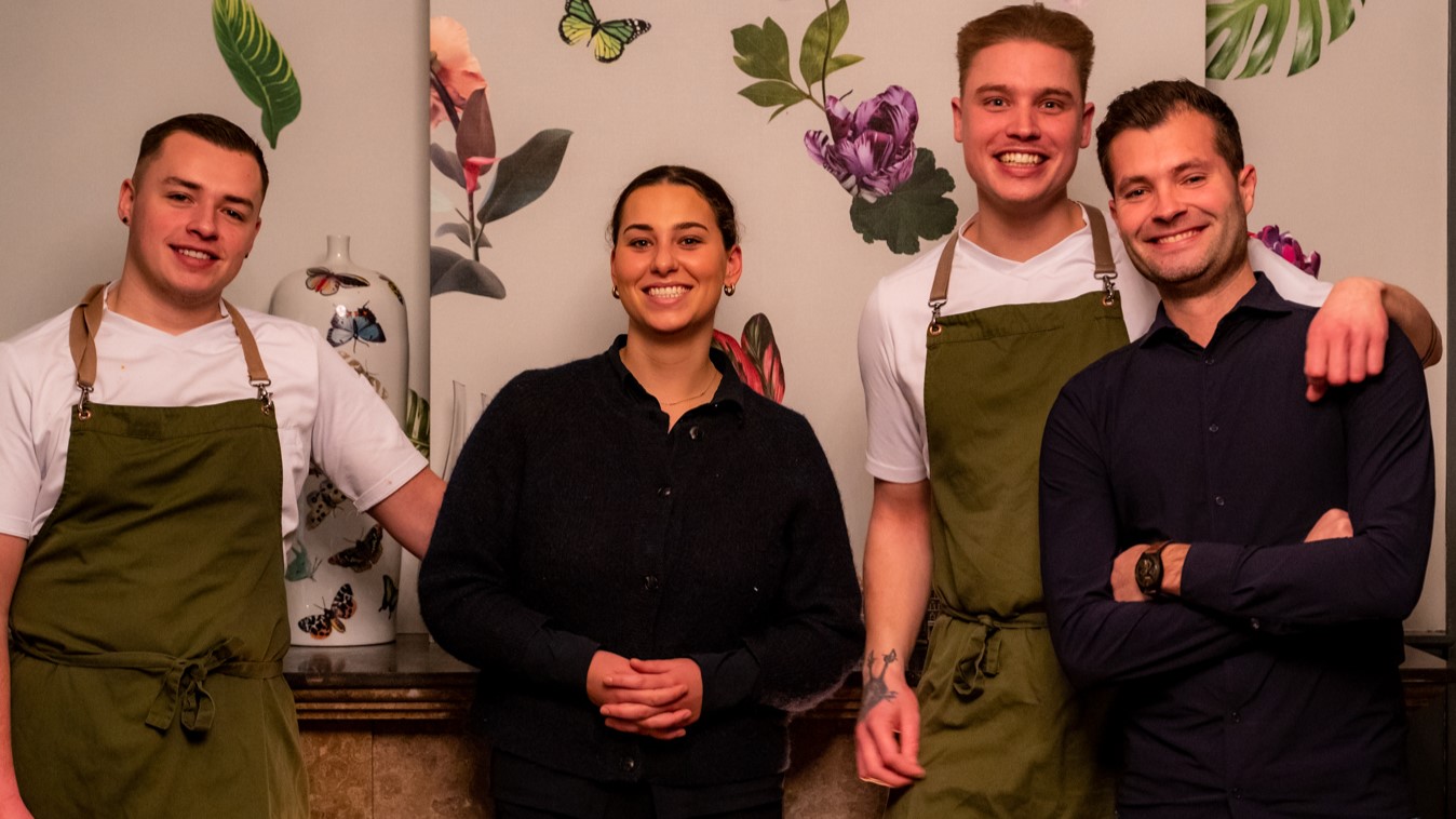 V.l.n.r Luca Salari, Montana Smit, Daniël Meuleman en Tony Schouten.