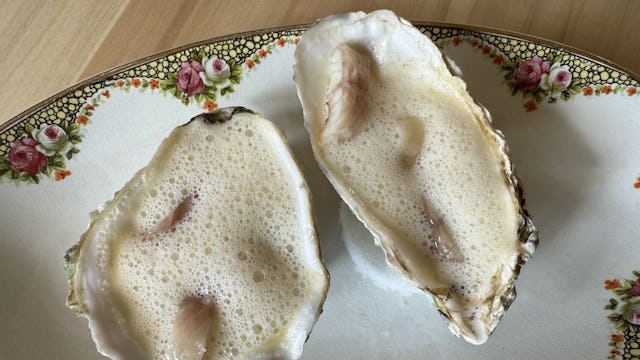 Oester Beurre Blanc: Zeeuwse Creuse en paling.