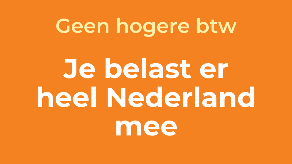 KHN doet mee aan gezamenlijke campagne tegen hogere btw
