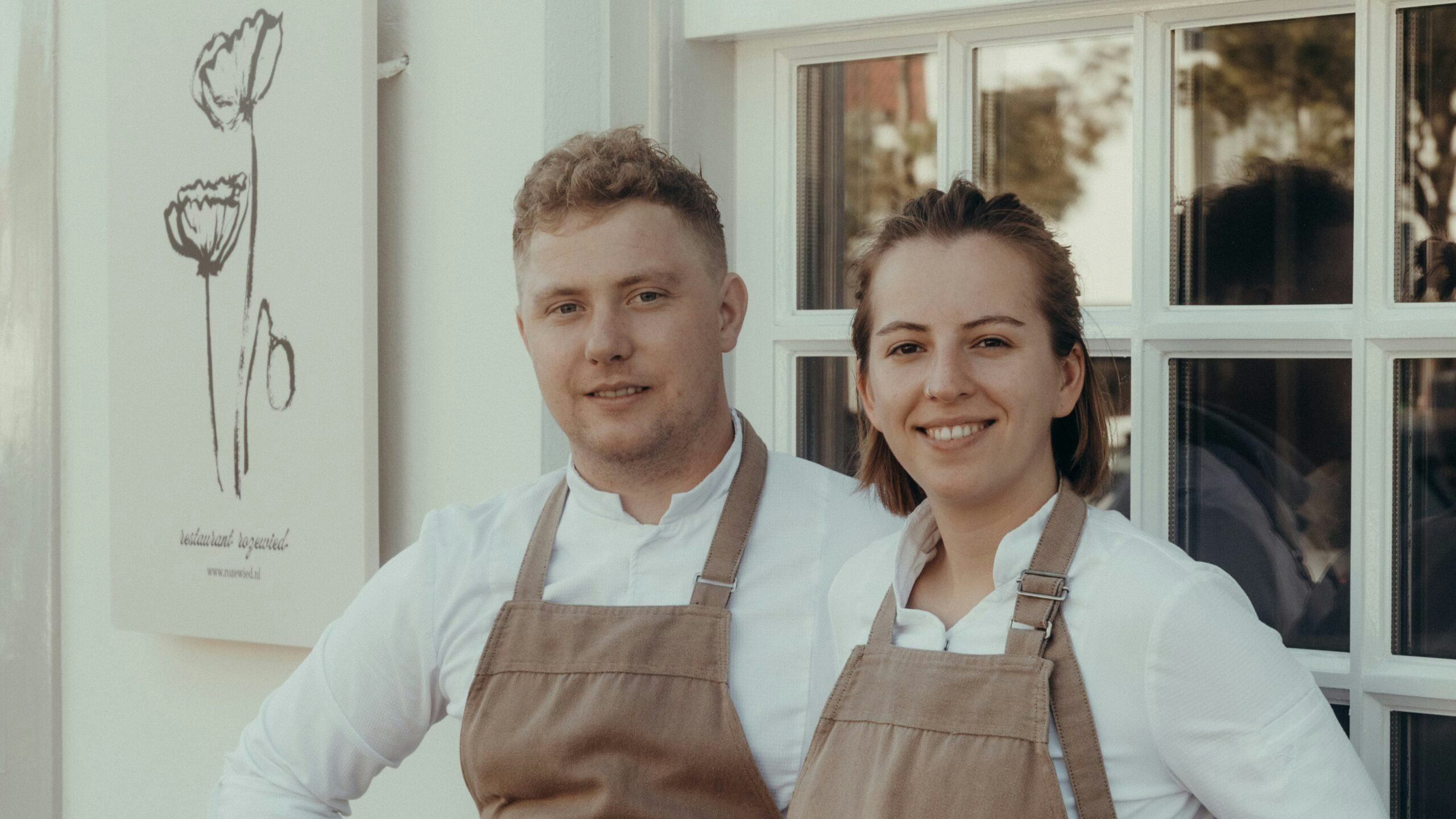 Ferdy van Rijswijk en Noëmie Haentjens van restaurant Rozewied in Kortgene