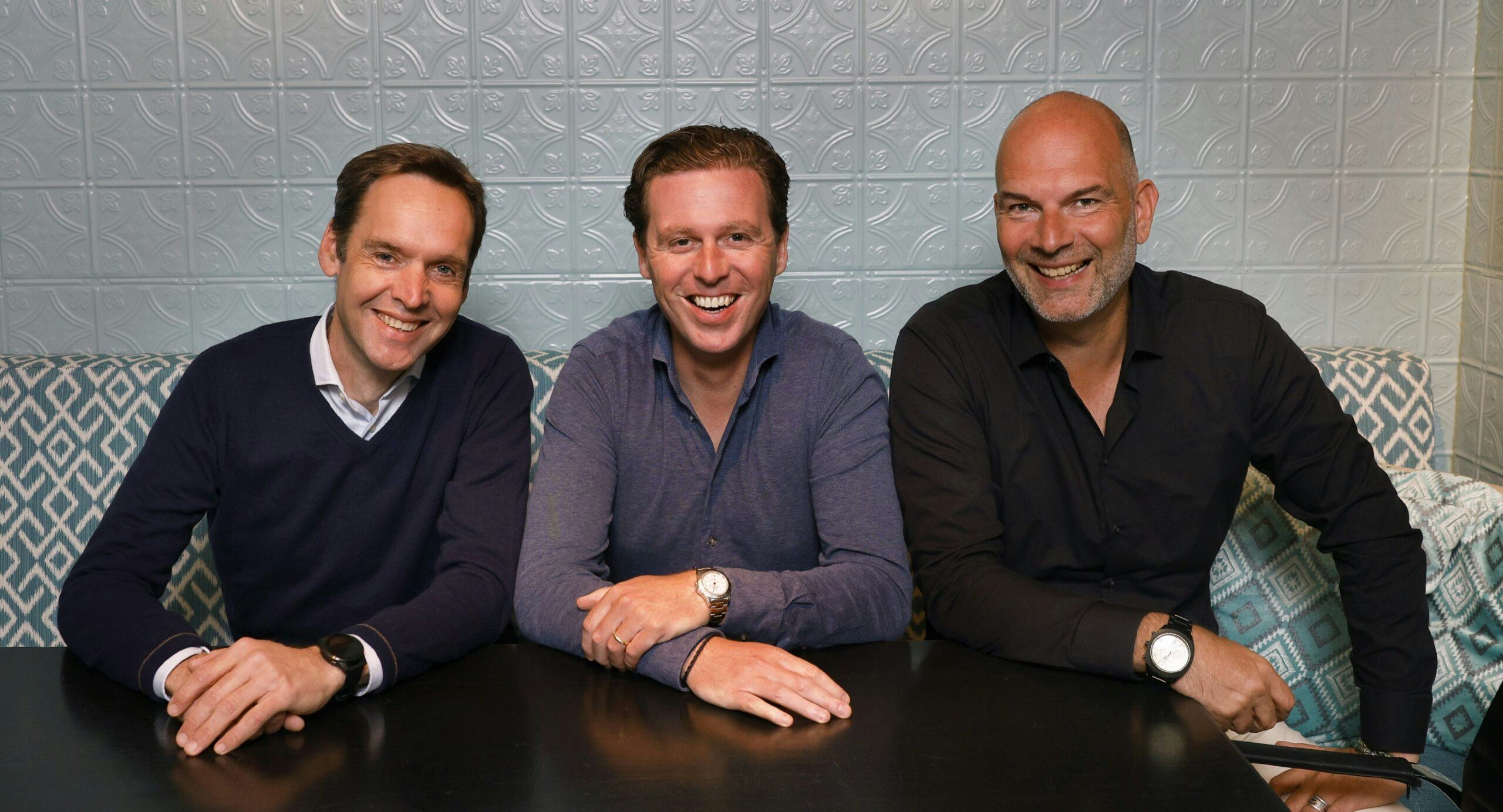 Marketing manager Maarten Ploos van Amstel, Sales Director Jan Peters en
Sales manager Paul Liefkens.