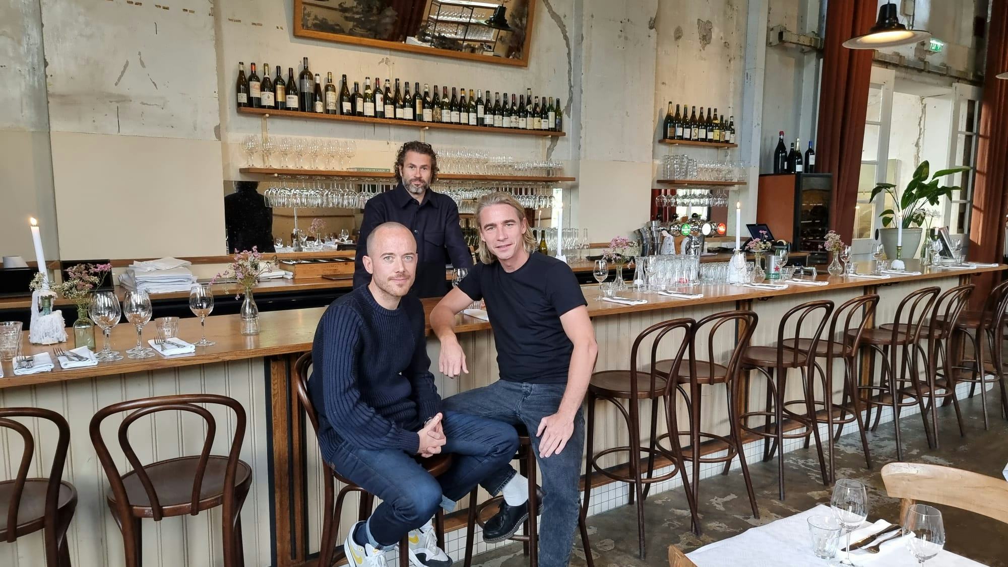 Chris Severijns (l), Tom Caron en Raymond Wilders