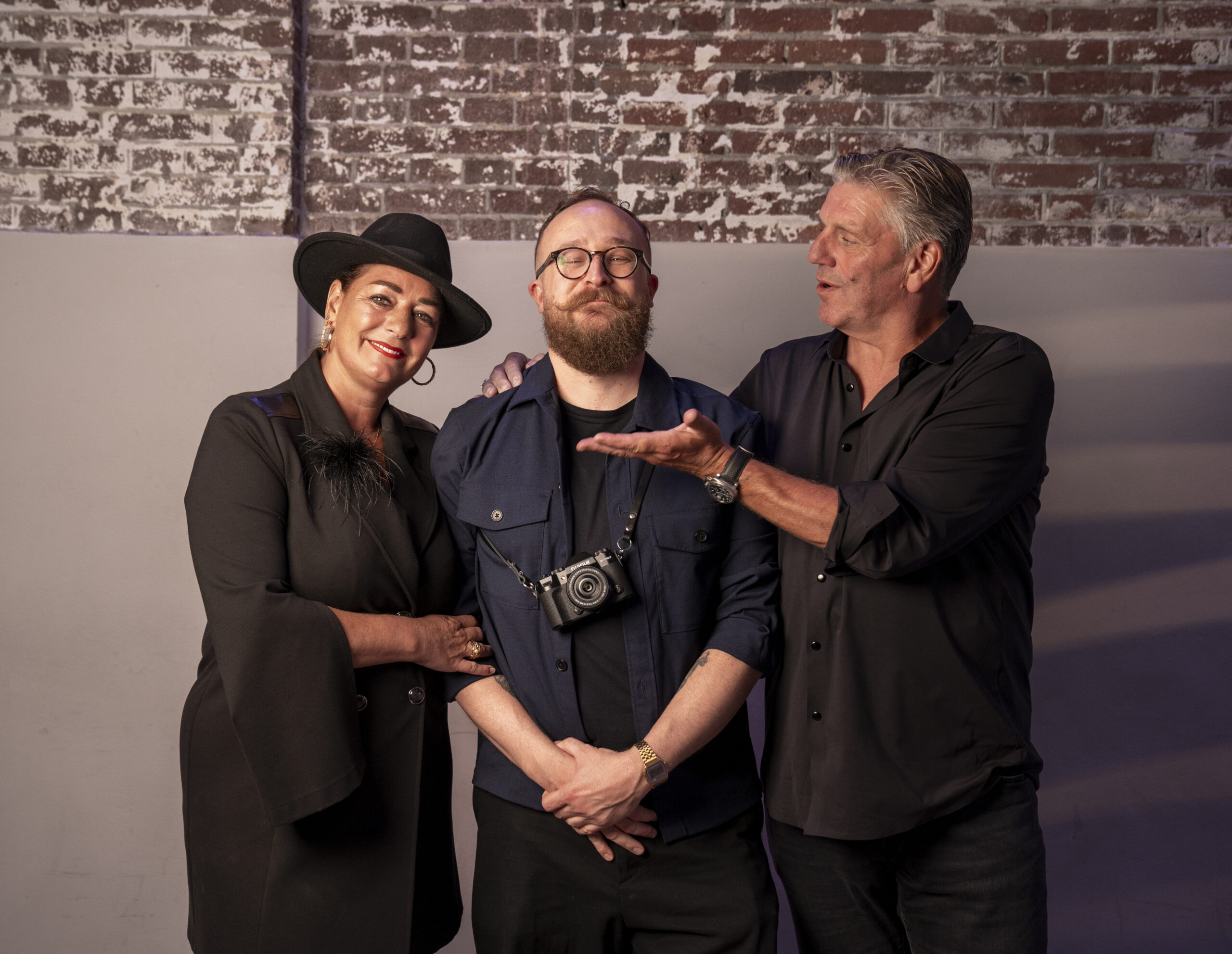 Jonnie en Thérèse, samen met filmmaker Norbert Adam