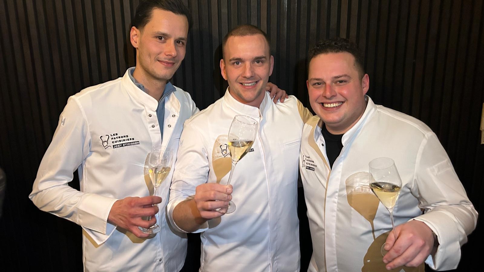 Joey Stinissen (restaurant Zenith),  Juliën van Loo (Parkheuvel**) en Tom Vinke (De Kromme Watergang).