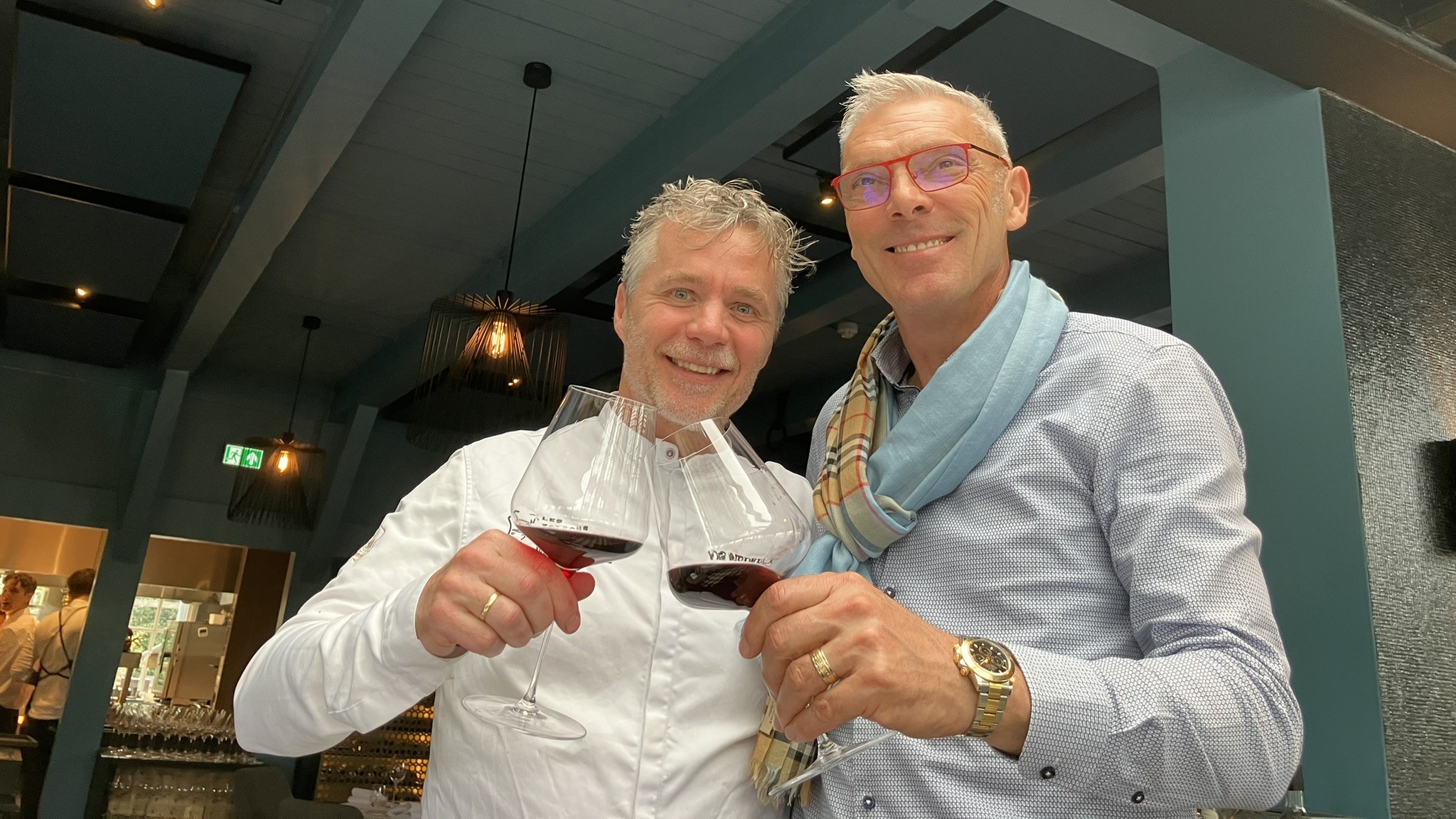 Wilco Berends, chef-kok van De Nederlanden* en Christophe Renard, brand ambassador van Domaines Ott.