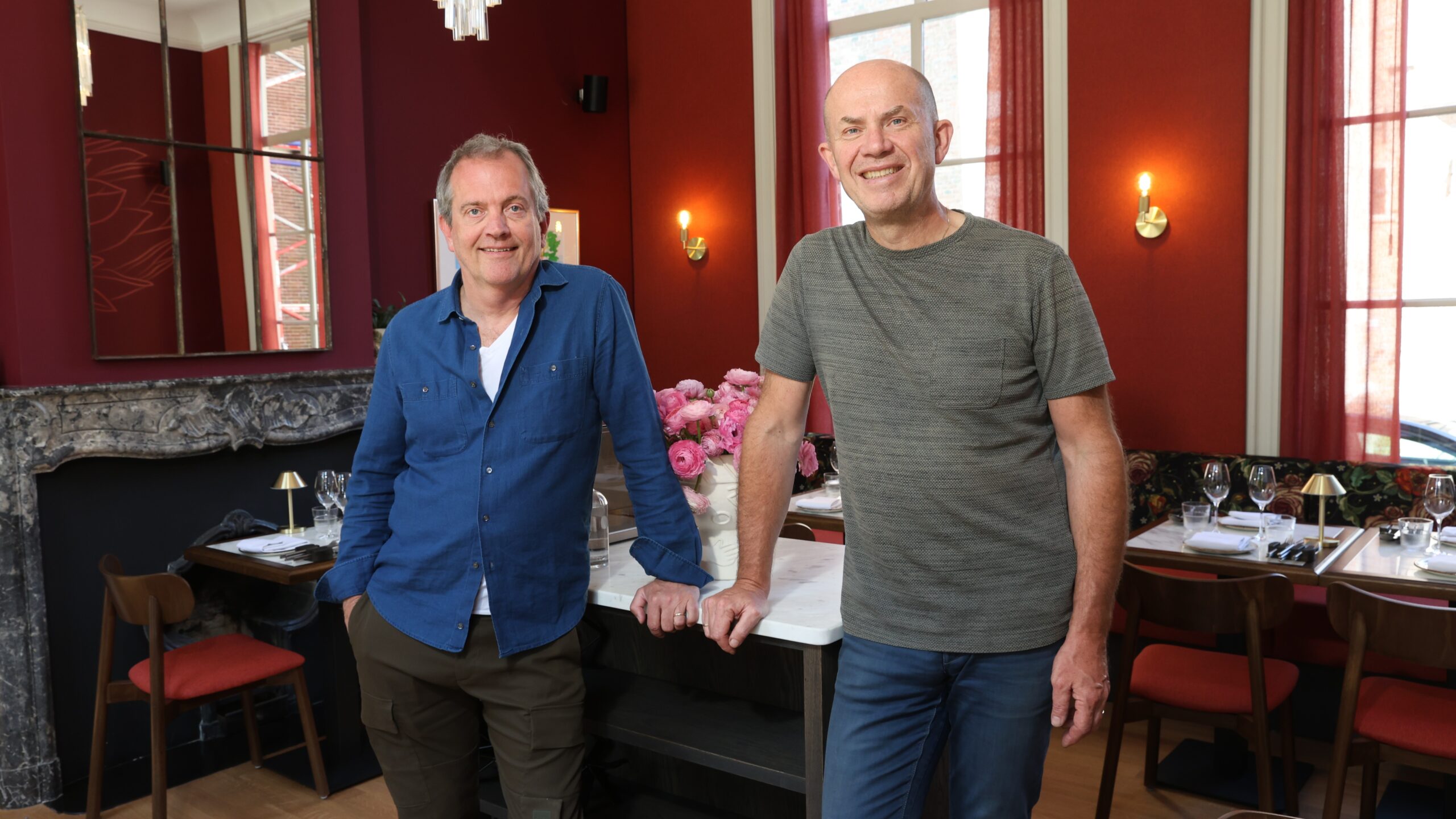 Edwin Roestenberg en Alex Verburg in Restobar Vertu in Dordrecht