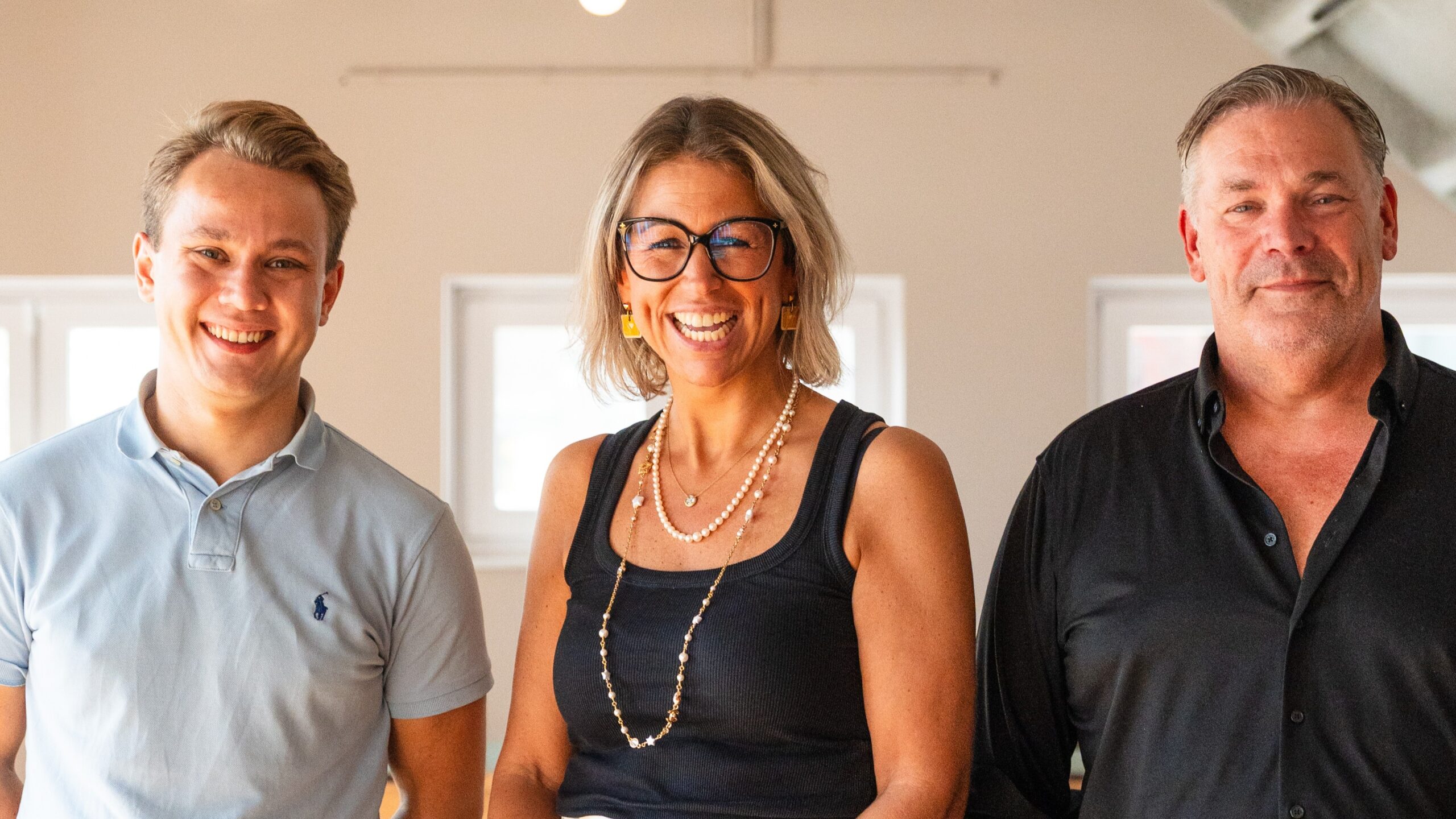 V.l.n.r. Daan Smitz, Christa de Buvry de Mauregnault en Ron Bloem.