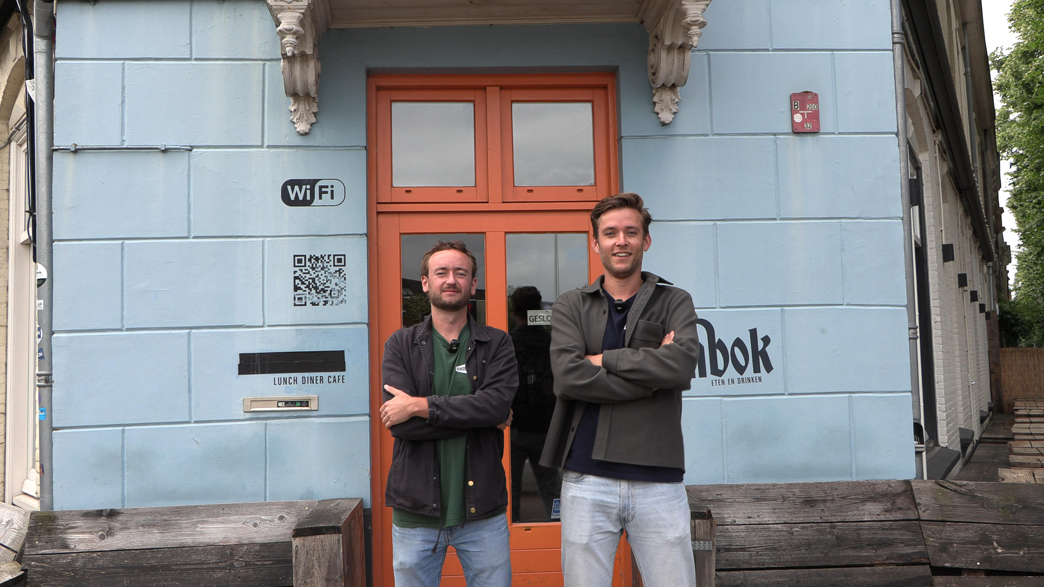 Lukas Ausems (links) en Ronald Lentz) rechts, eigenaren van vandeStreek Horeca. 